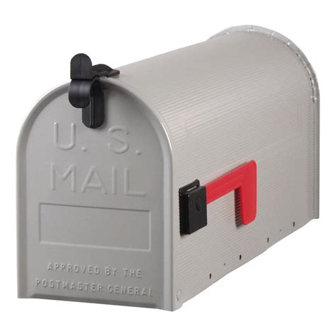 grey metal box|Amazon.com: Gray Mailbox.